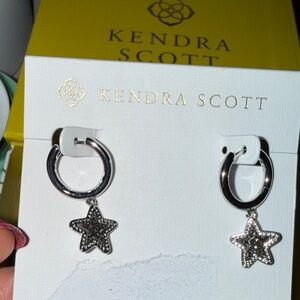 Kendra Scott Silver Jae Star Hoop Earrings